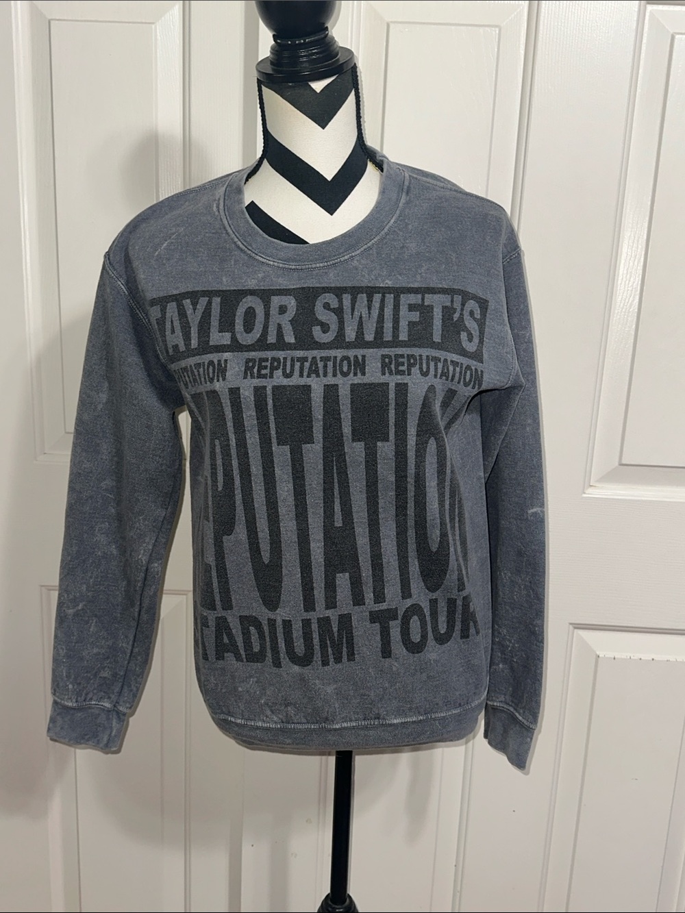 Taylor Swift Gray Crewneck Reputation Tour Print